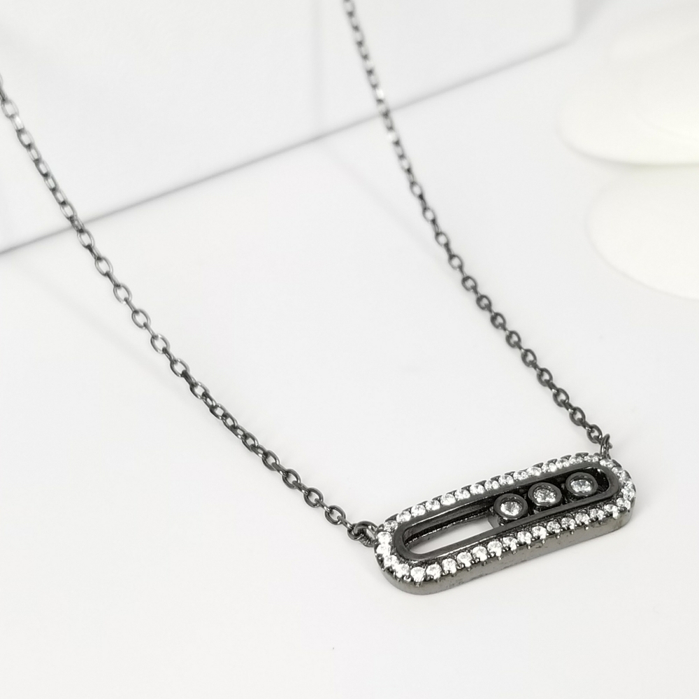 NEW Sterling Silver Pave CZ Choker Necklace NWT - Picture 4 of 11